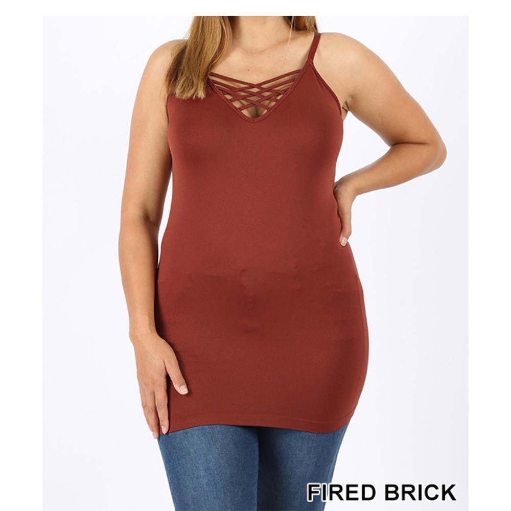 NEW! 2 FOR $20 Brick Cami Tank Top